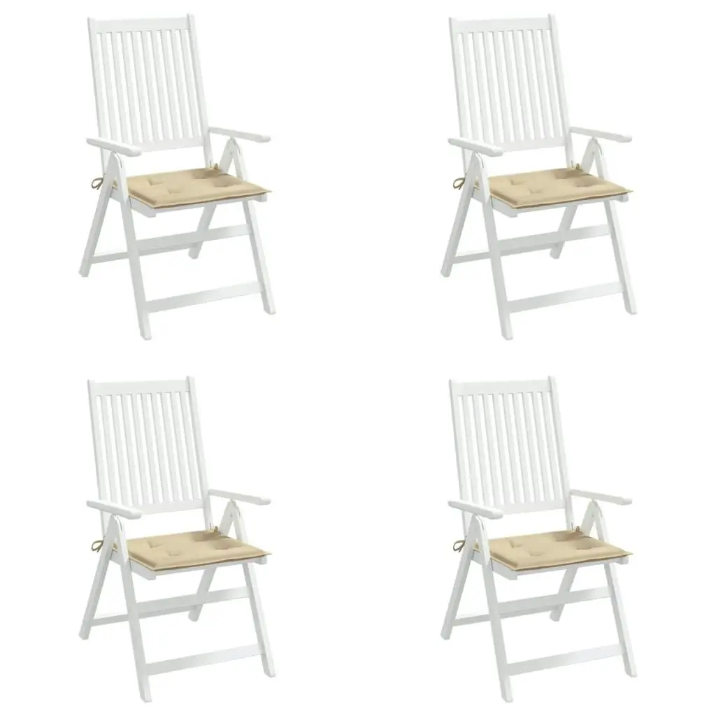 Garden Chair Cushions 4 pcs Beige 40x40x3 cm Oxford Fabric 47596