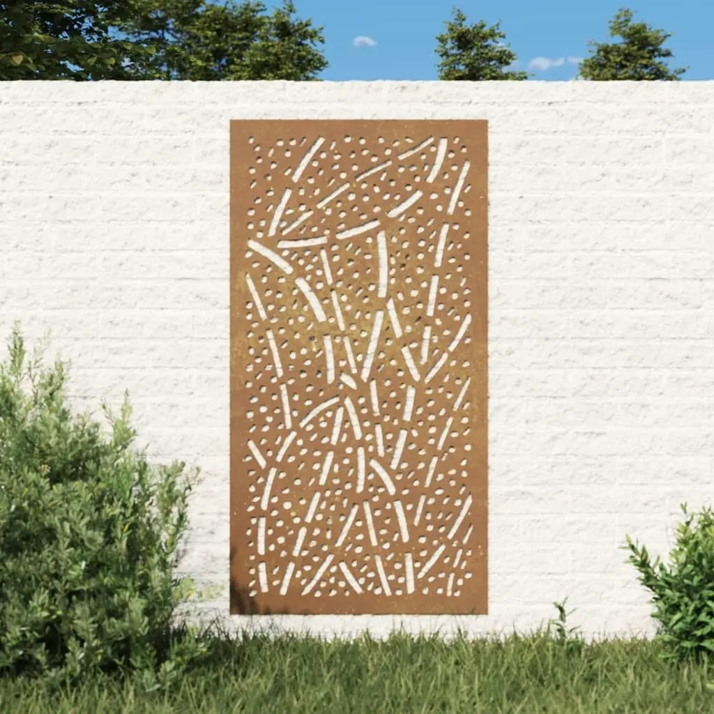 Garden Wall Decoration 105x55 cm Corten Steel Leaf Design 824475