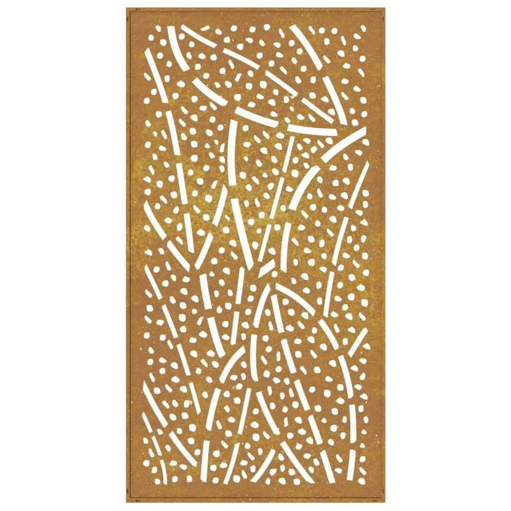 Garden Wall Decoration 105x55 cm Corten Steel Leaf Design 824475