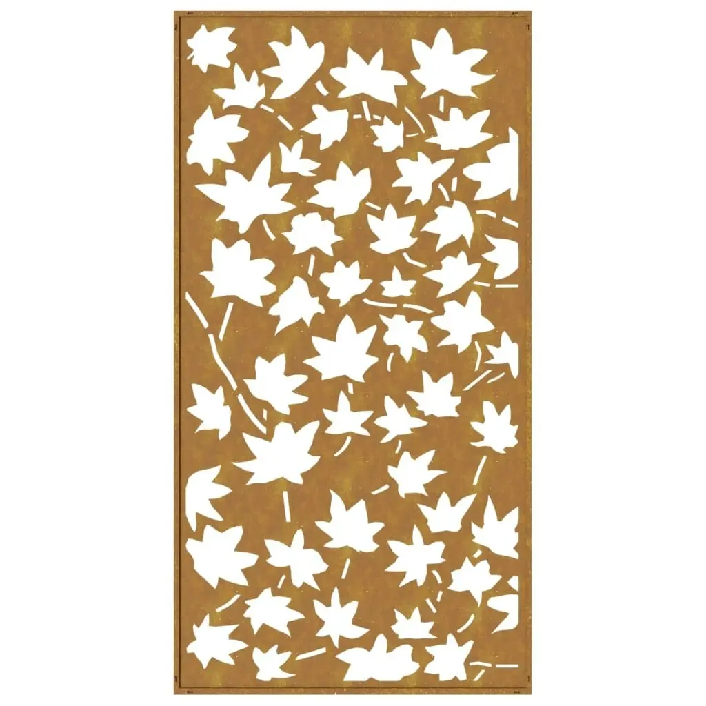 Garden Wall Decoration 105x55 cm Corten Steel Maple Leaf Design 824479