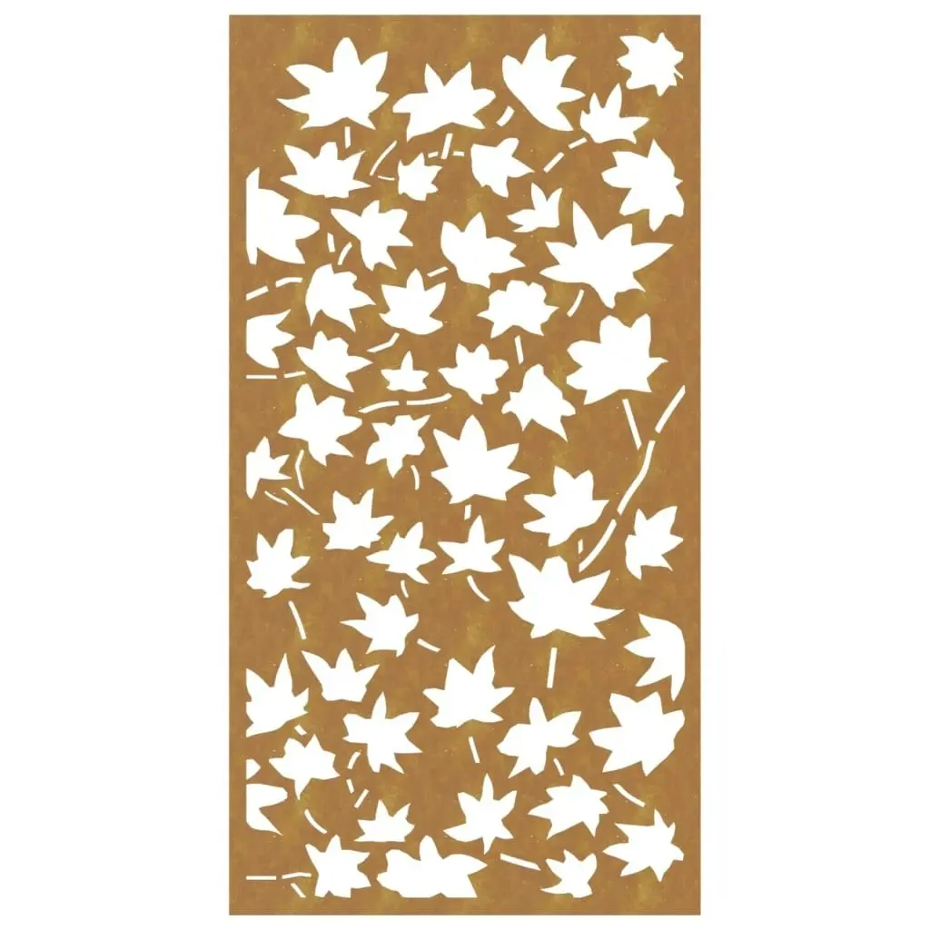 Garden Wall Decoration 105x55 cm Corten Steel Maple Leaf Design 824479