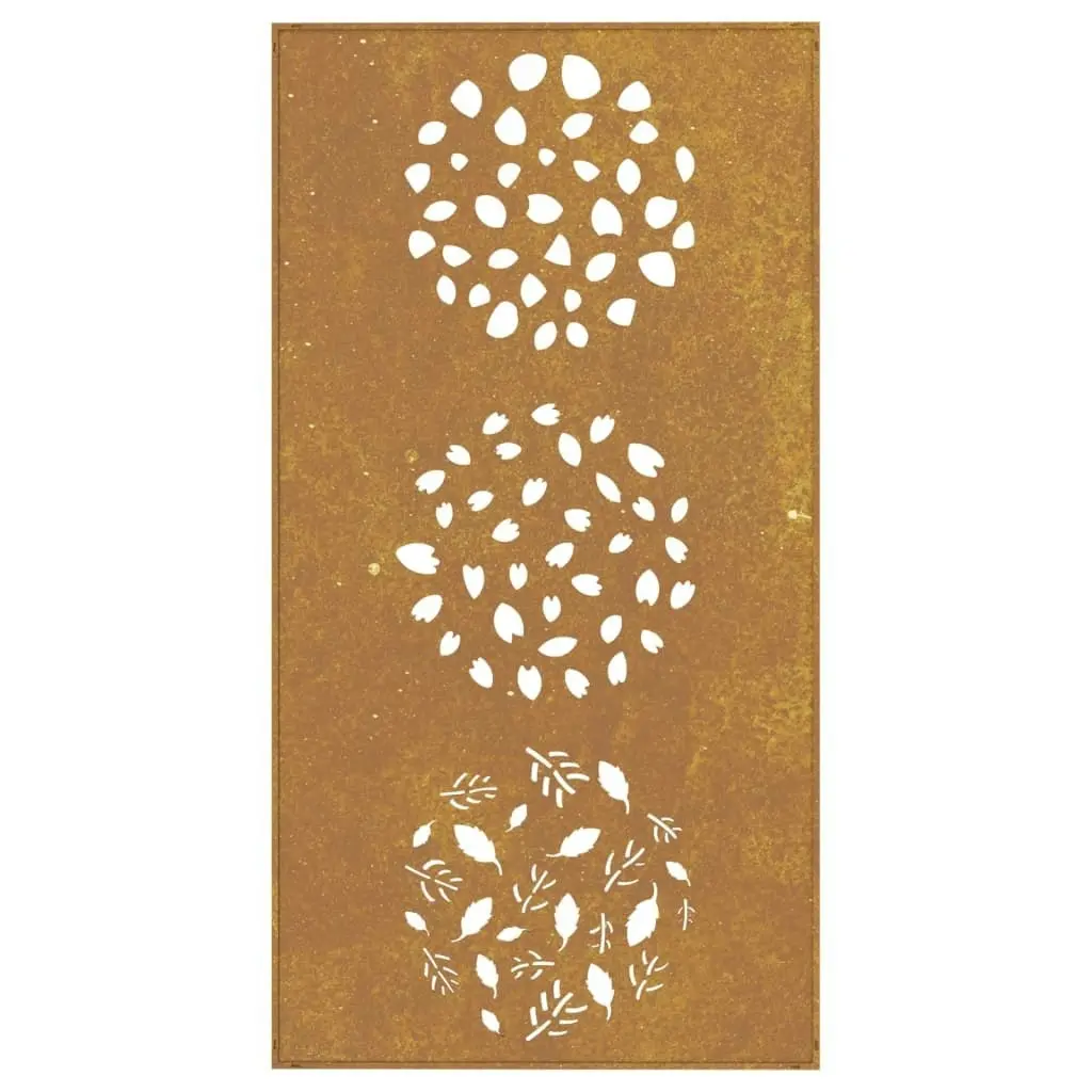 Garden Wall Decoration 105x55 cm Corten Steel Leaf Design 824494