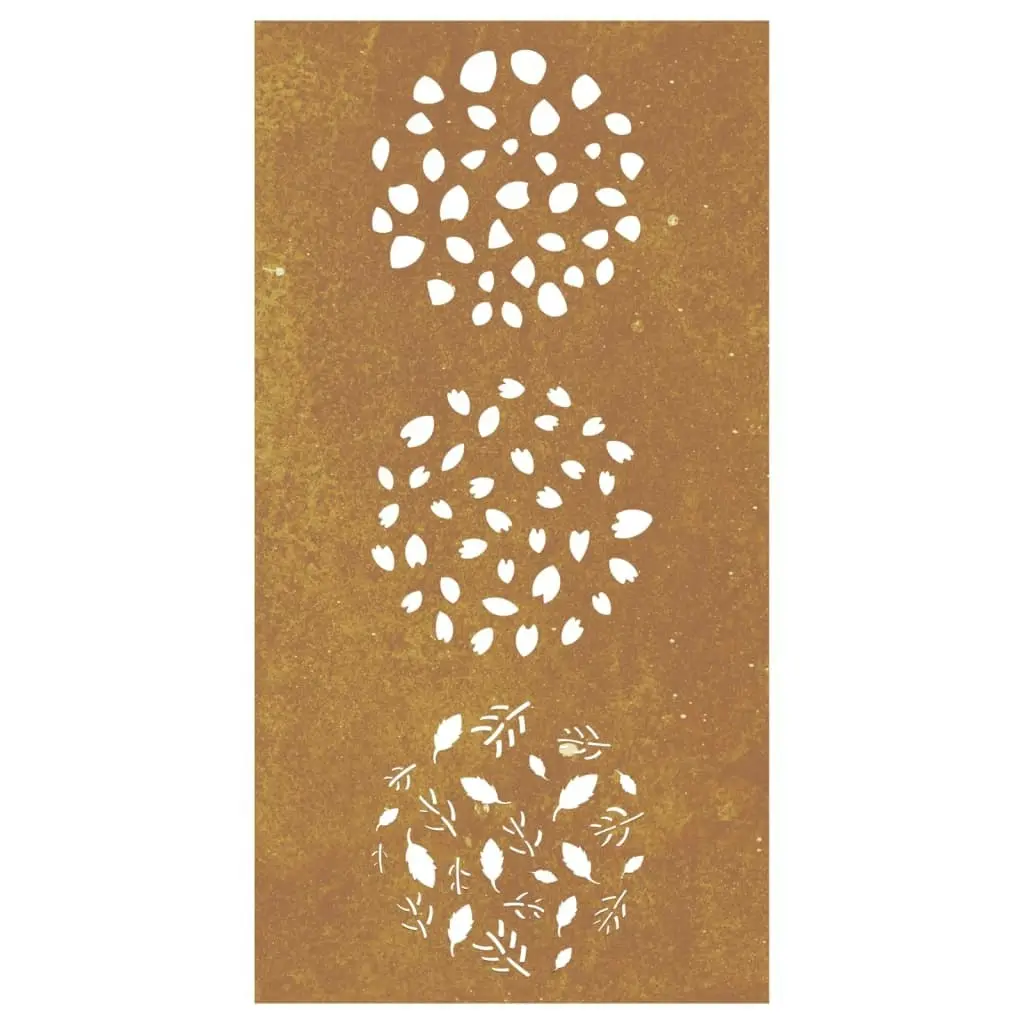 Garden Wall Decoration 105x55 cm Corten Steel Leaf Design 824494