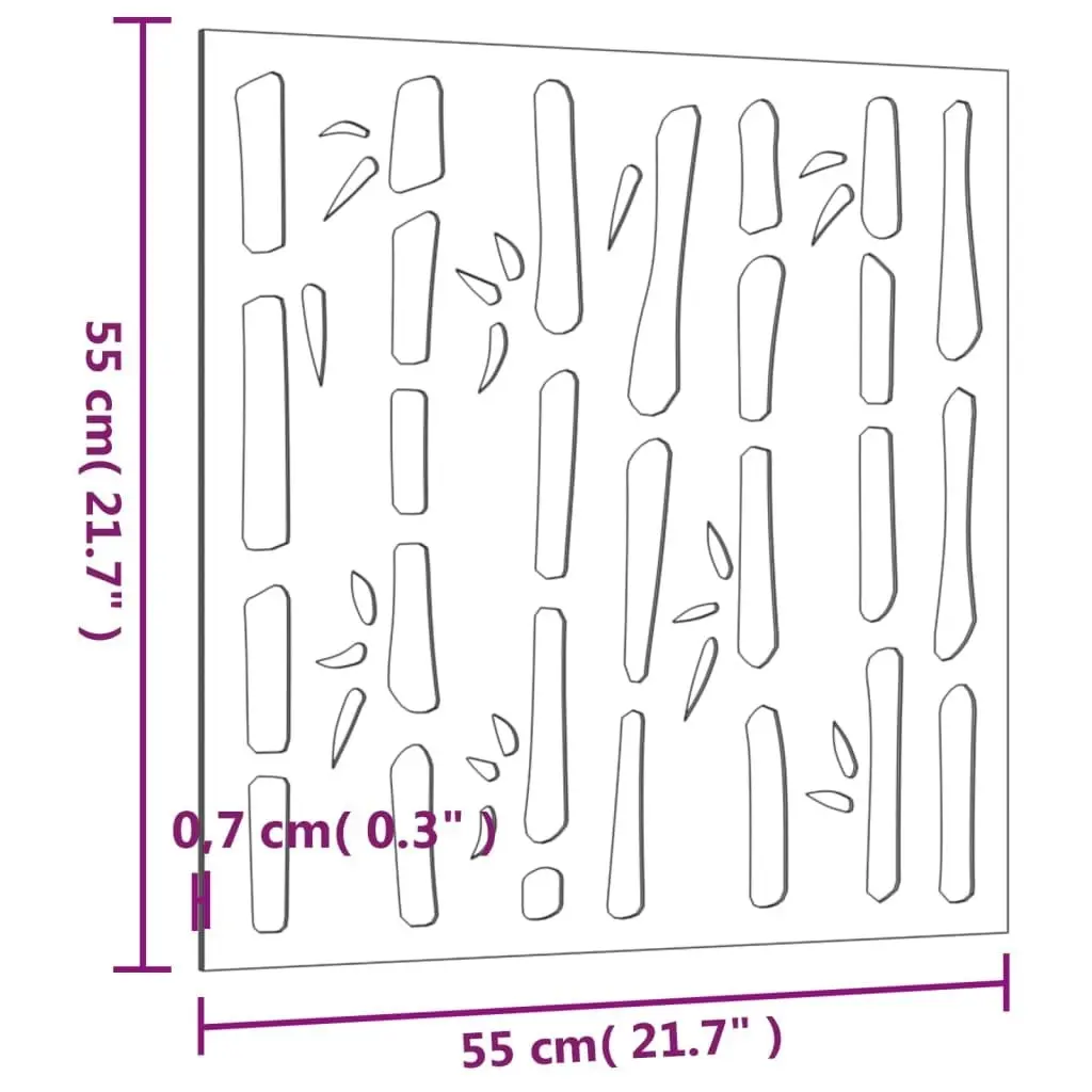 Garden Wall Decoration 55x55 cm Corten Steel Bamboo Design 824482