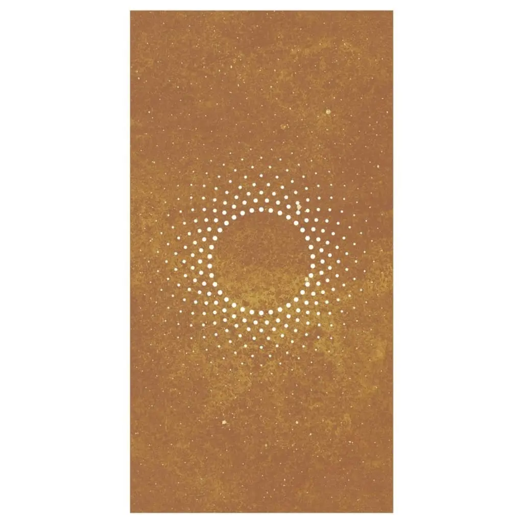 Garden Wall Decoration 105x55 cm Corten Steel Sun Design 824490