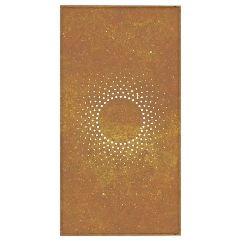 Garden Wall Decoration 105x55 cm Corten Steel Sun Design 824490