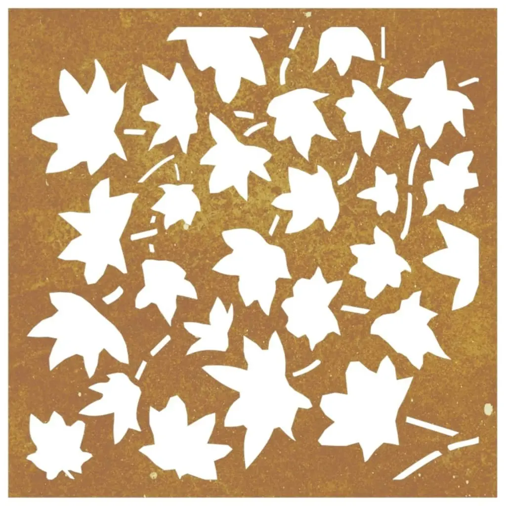 Garden Wall Decoration 55x55 cm Corten Steel Maple Leaf Design 824480