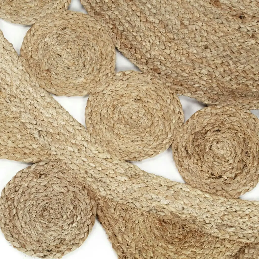 Handmade Rug Braided Jute 120 cm 133714