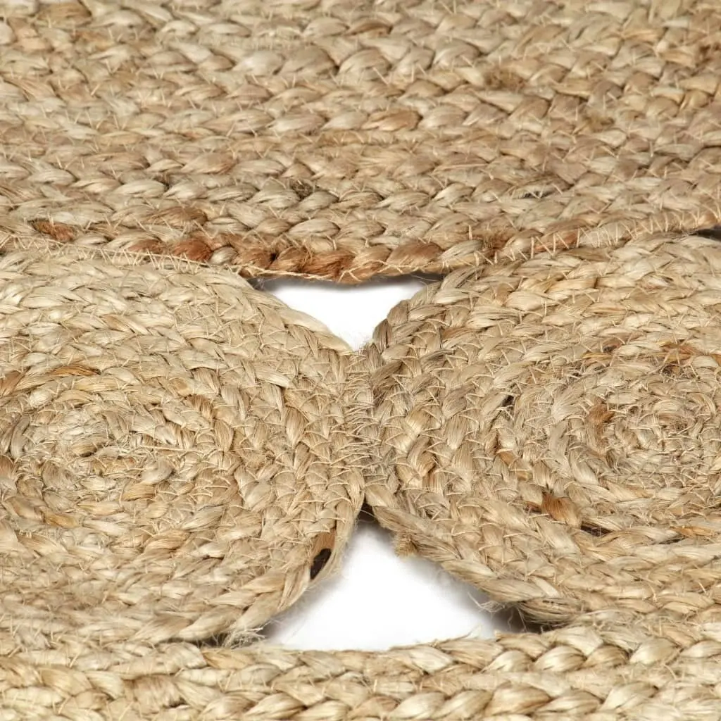 Handmade Rug Braided Jute 120 cm 133714