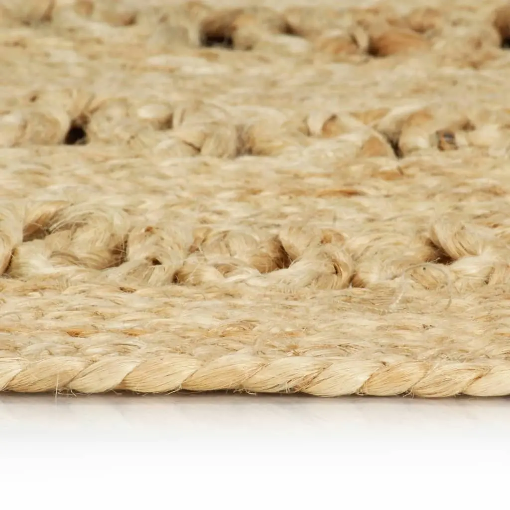 Handmade Rug Braided Jute 120 cm 133708