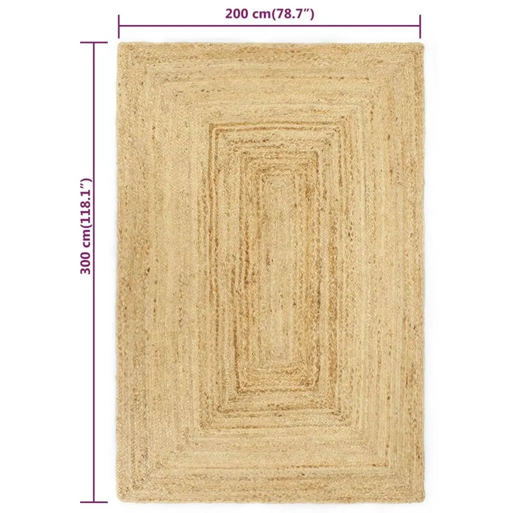 Handmade Rug Jute 200x300 cm 343624