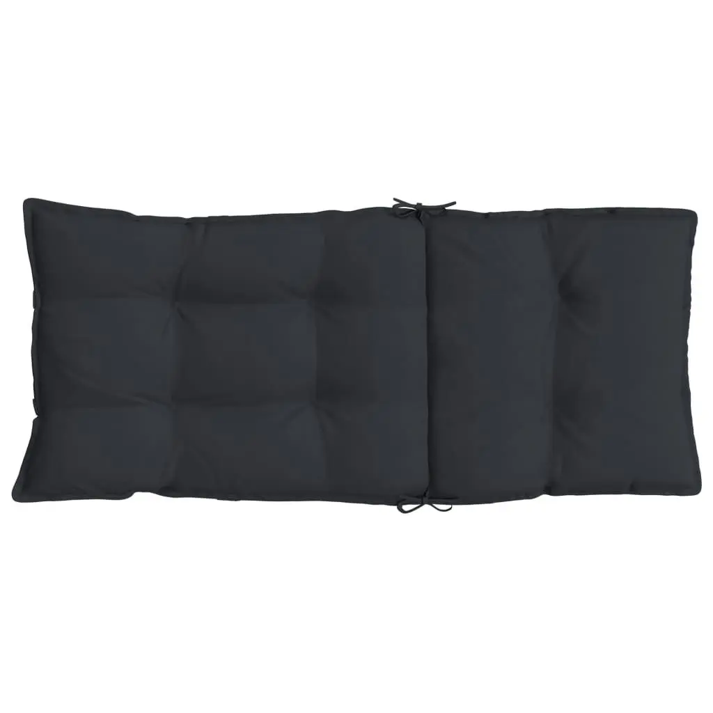 Highback Chair Cushions 2 pcs Black Oxford Fabric 377623