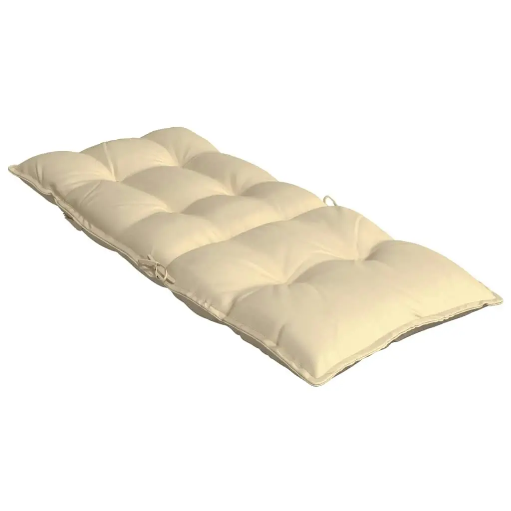 Highback Chair Cushions 4 pcs Beige Oxford Fabric 377612