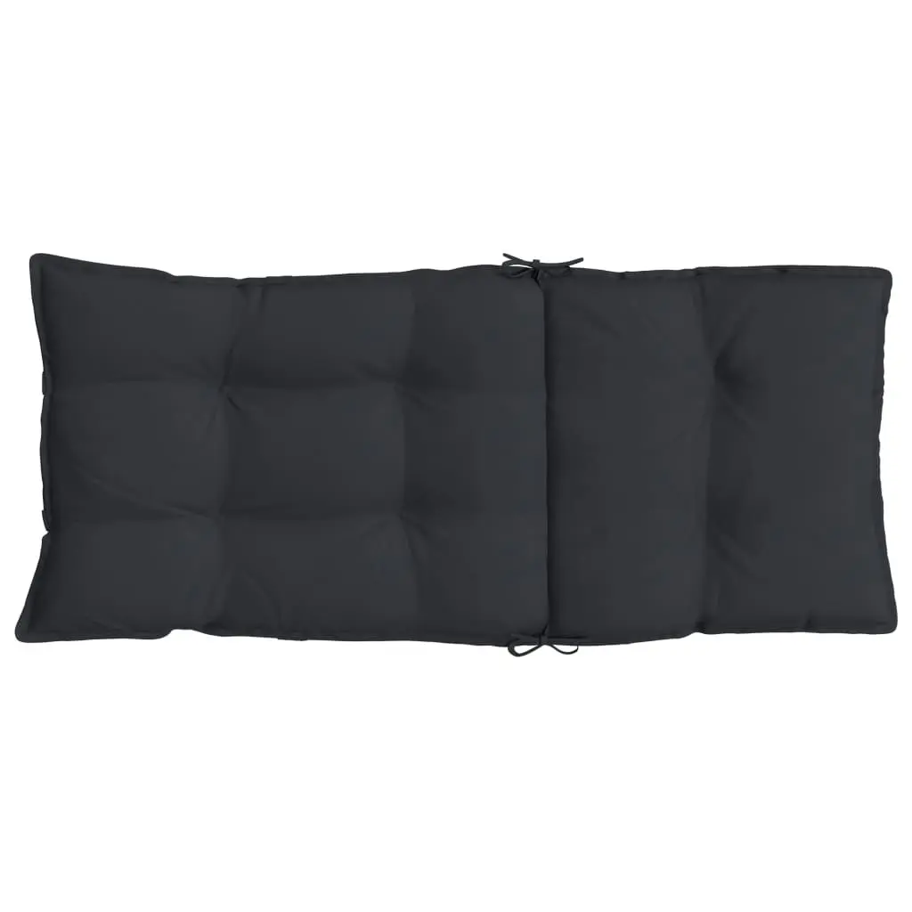 Highback Chair Cushions 4 pcs Black Oxford Fabric 377624