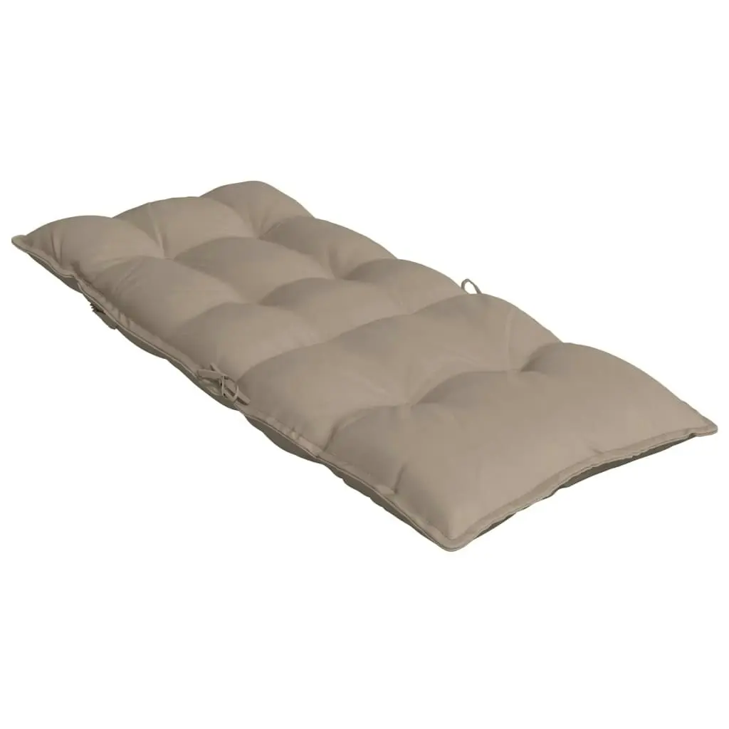 Highback Chair Cushions 2 pcs Taupe Oxford Fabric 377626