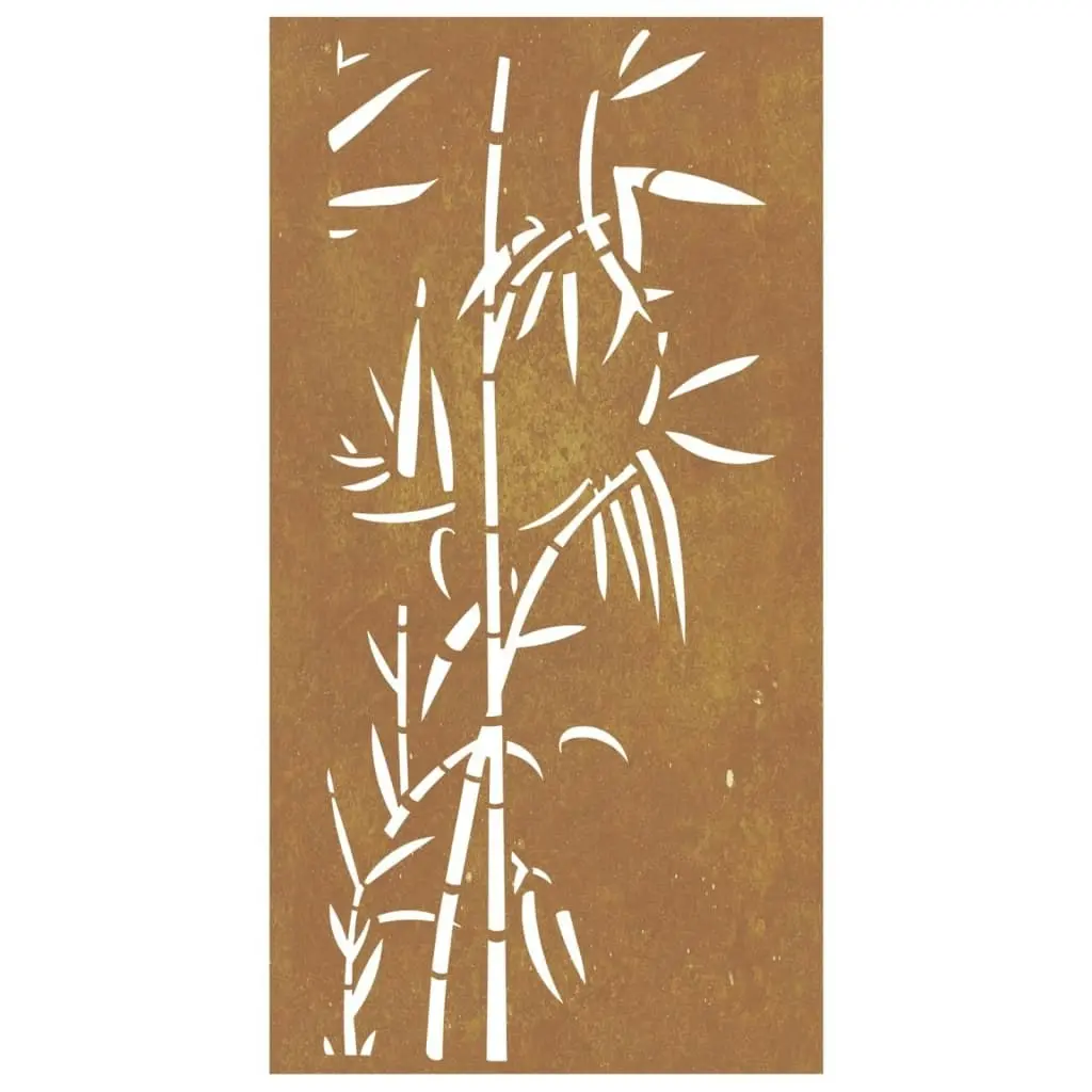 Garden Wall Decoration 105x55 cm Corten Steel Bamboo Design 824506