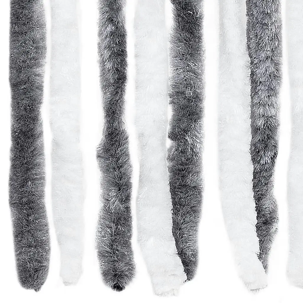 Insect Curtain Grey and White 90x220 cm Chenille 241224