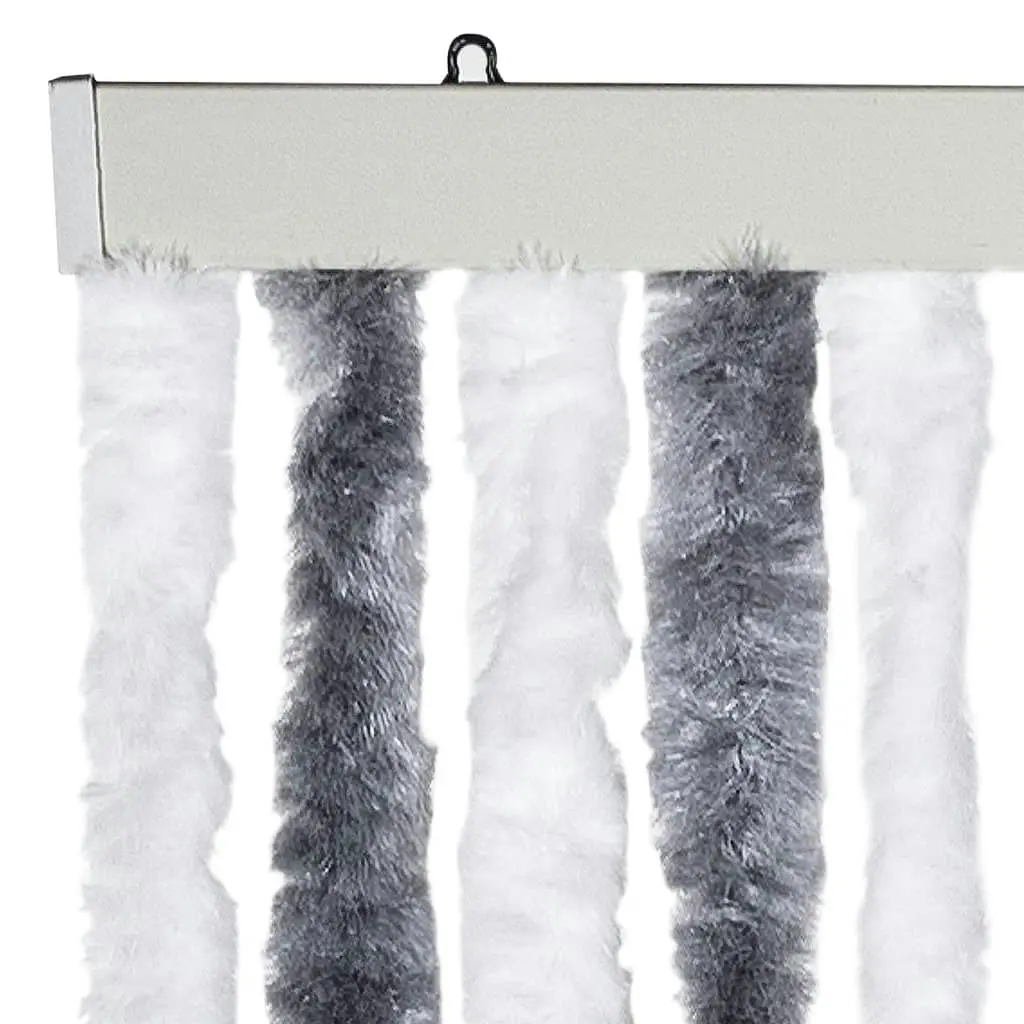 Insect Curtain Grey and White 90x220 cm Chenille 241224