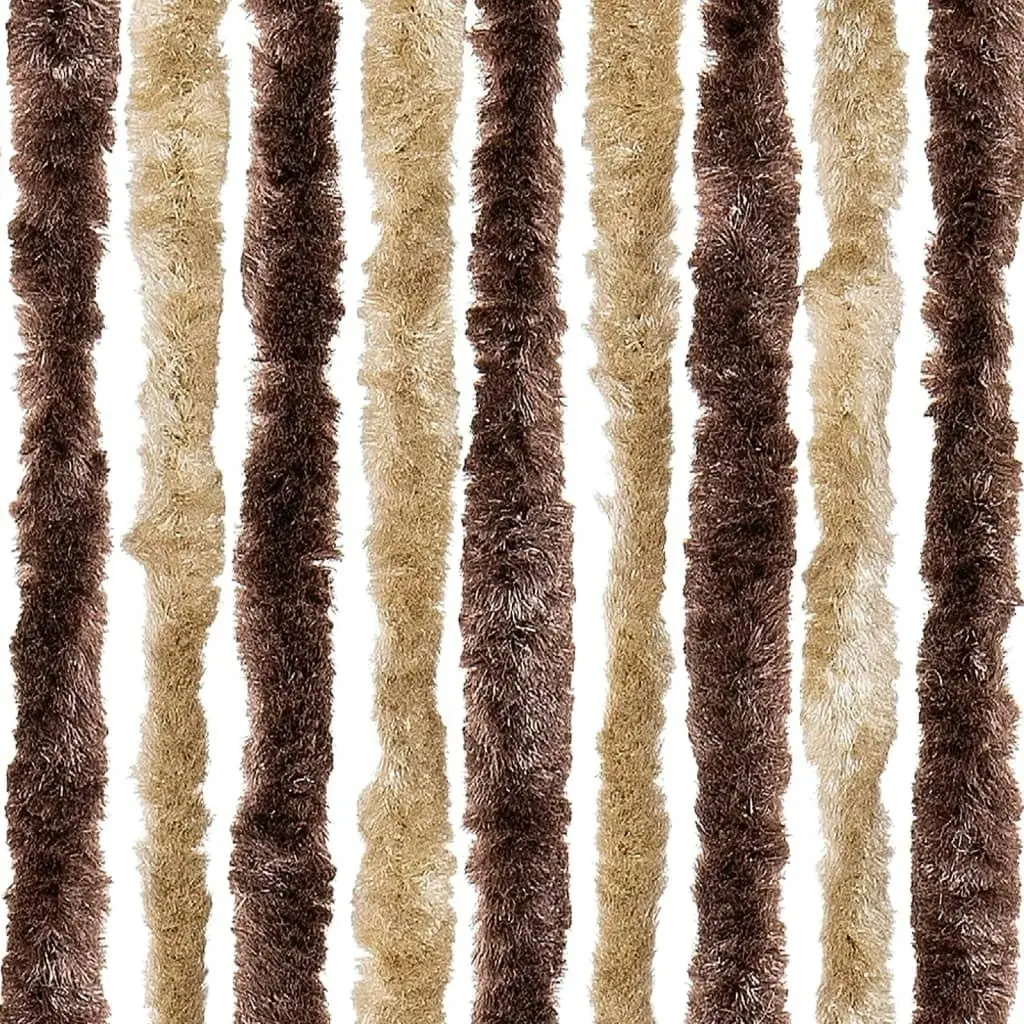 Insect Curtain Beige and Light Brown 90x220 cm Chenille 240571