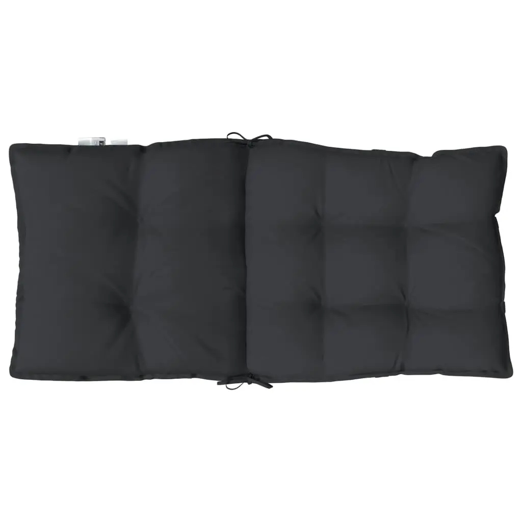 Lowback Chair Cushions 2 pcs Black Oxford Fabric 377692