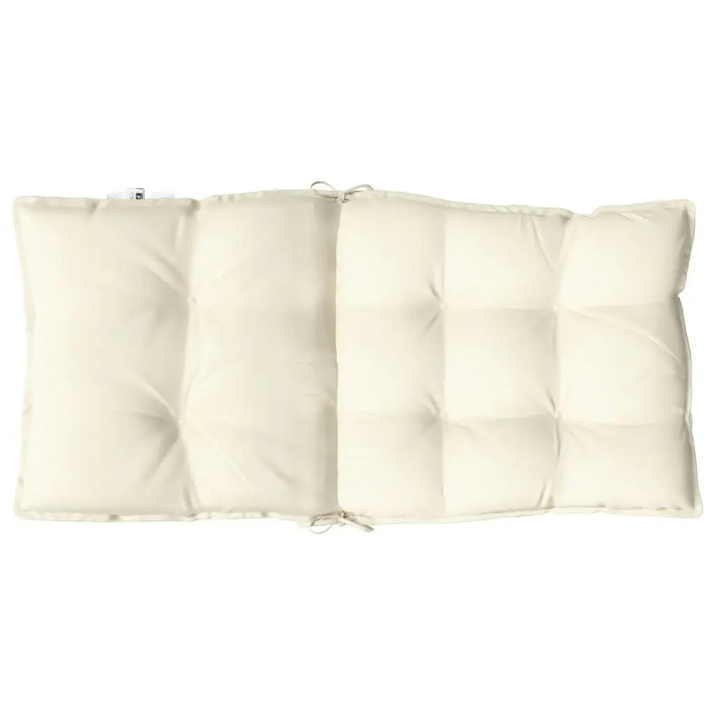 Lowback Chair Cushions 6 pcs Cream Oxford Fabric 377679