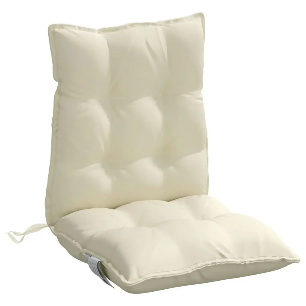 Lowback Chair Cushions 6 pcs Cream Oxford Fabric 377679