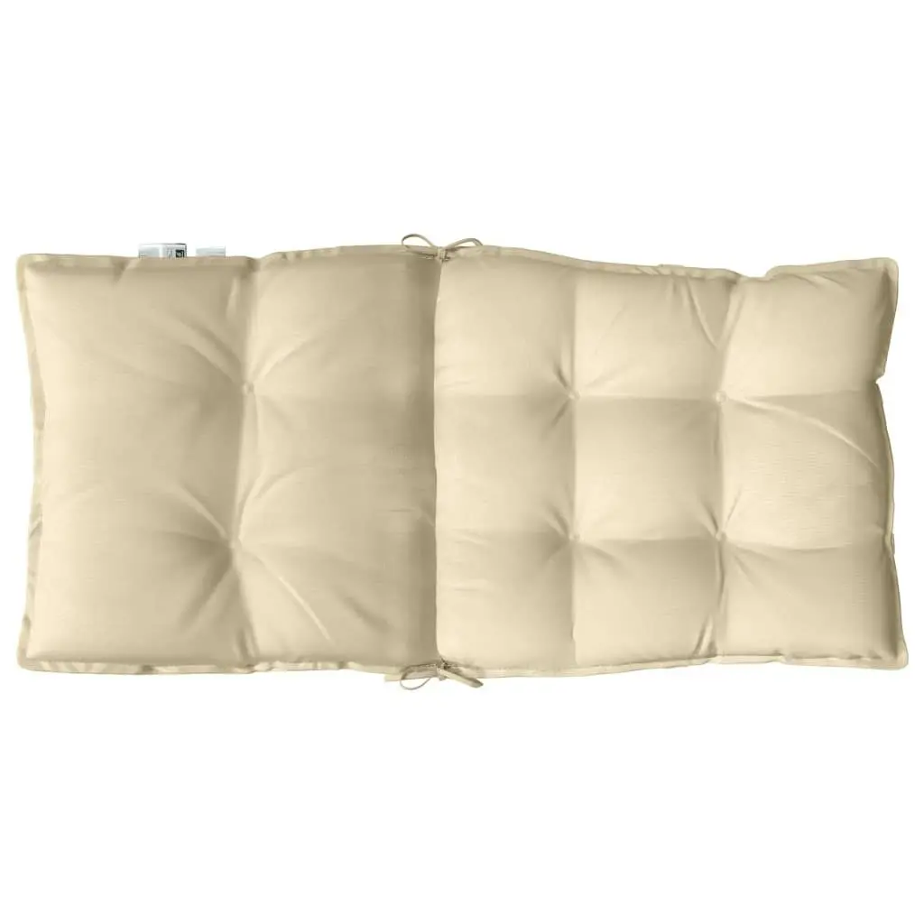 Lowback Chair Cushions 4 pcs Beige Oxford Fabric 377681