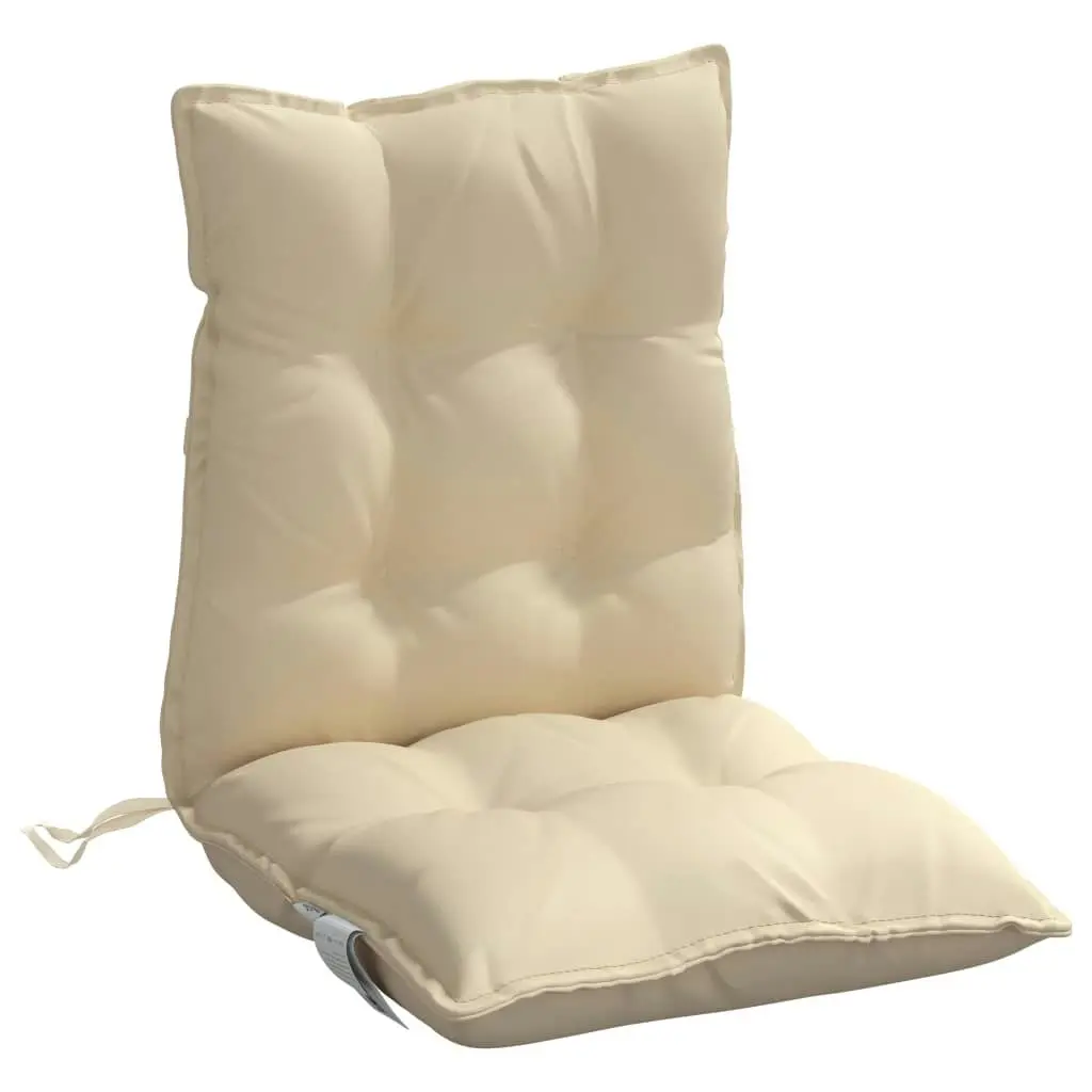 Lowback Chair Cushions 2 pcs Beige Oxford Fabric 377680