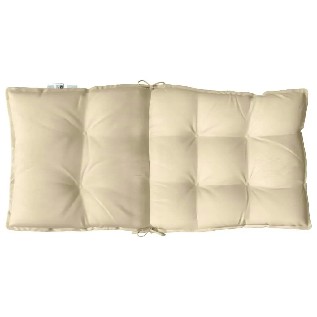 Lowback Chair Cushions 2 pcs Beige Oxford Fabric 377680