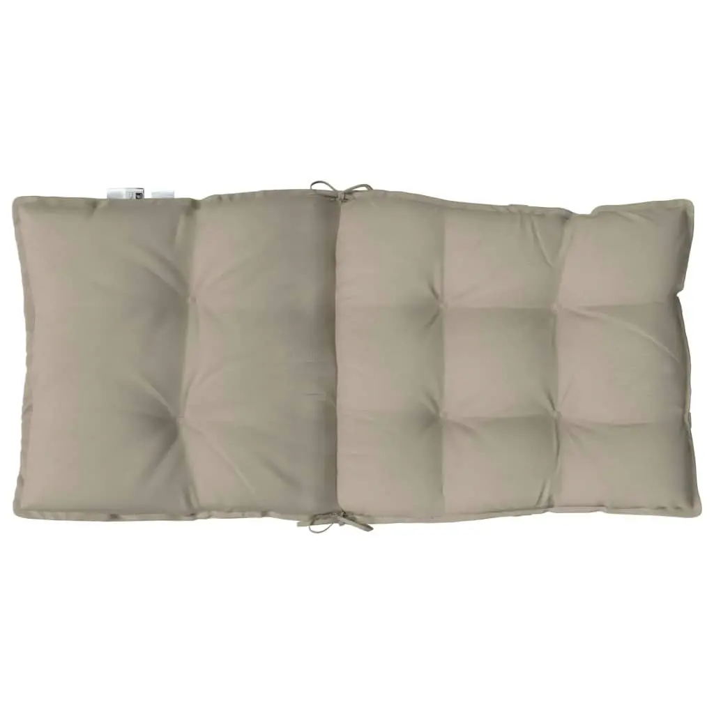 Lowback Chair Cushions 4 pcs Taupe Oxford Fabric 377696