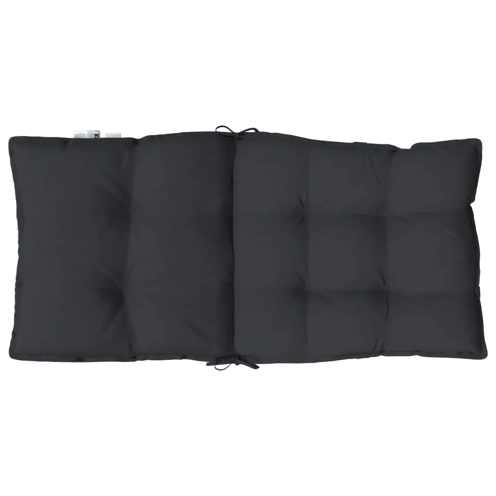 Lowback Chair Cushions 6 pcs Black Oxford Fabric 377694