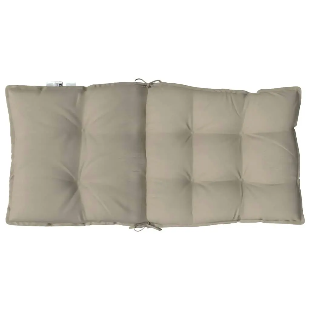 Lowback Chair Cushions 6 pcs Taupe Oxford Fabric 377697