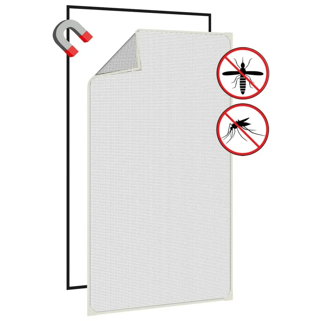 Magnetic Insect Screen for Windows White 80x140 cm 153847