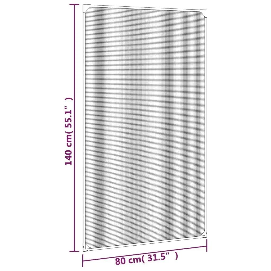 Magnetic Insect Screen for Windows White 80x140 cm 153847