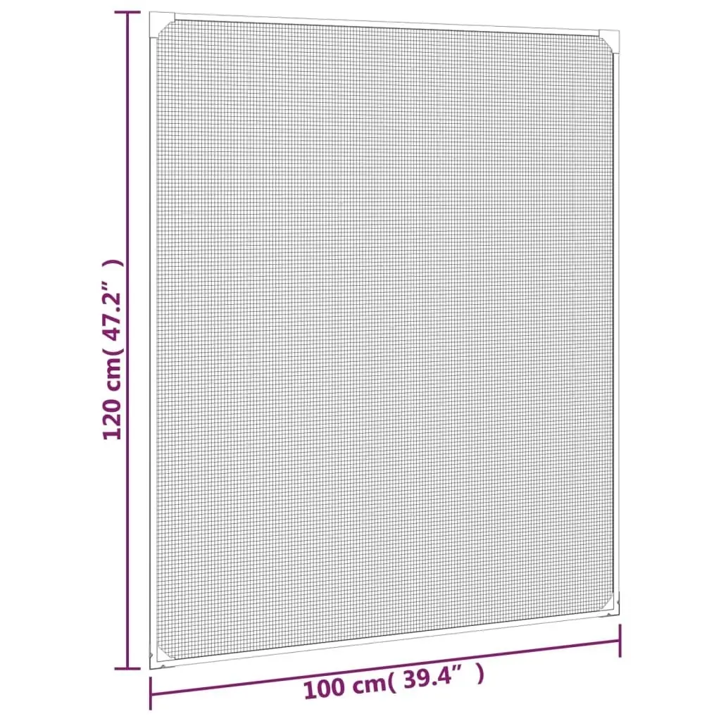 Magnetic Insect Screen for Windows White 100x120 cm 153851