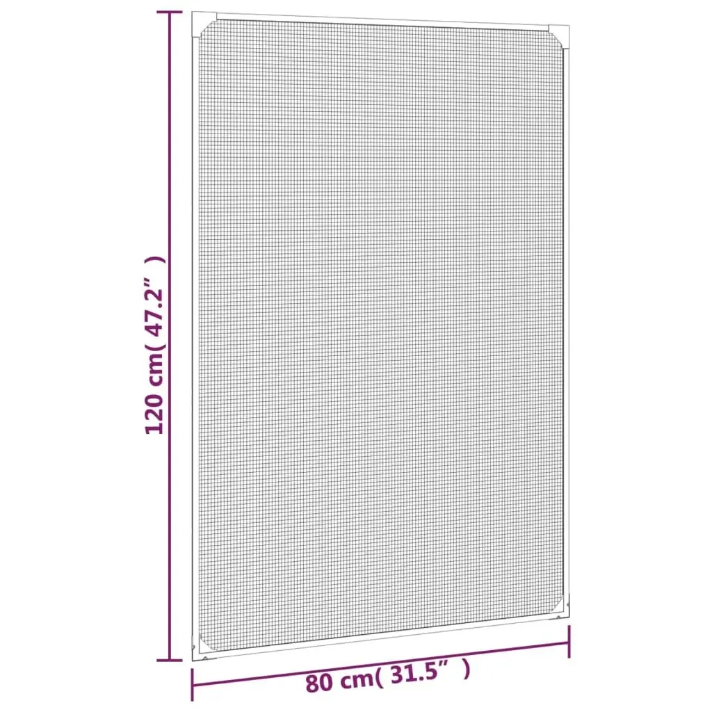 Magnetic Insect Screen for Windows White 80x120 cm 153849