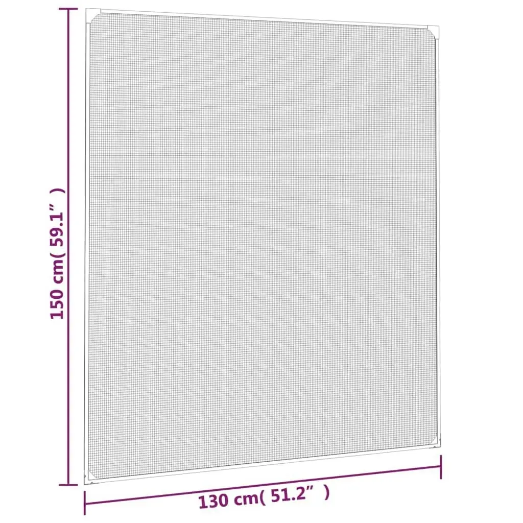 Magnetic Insect Screen for Windows White 130x150 cm 153855