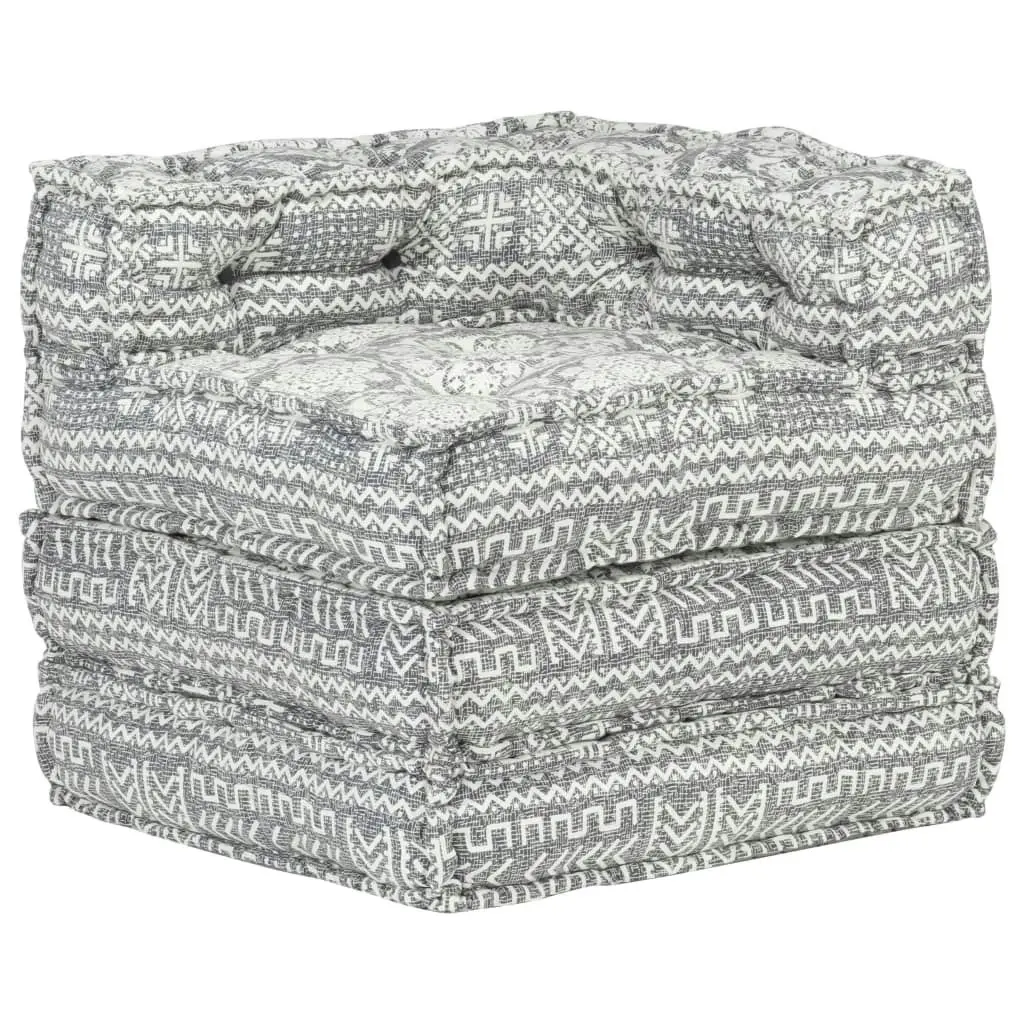 Modular Pouffe Light Grey Fabric 287700