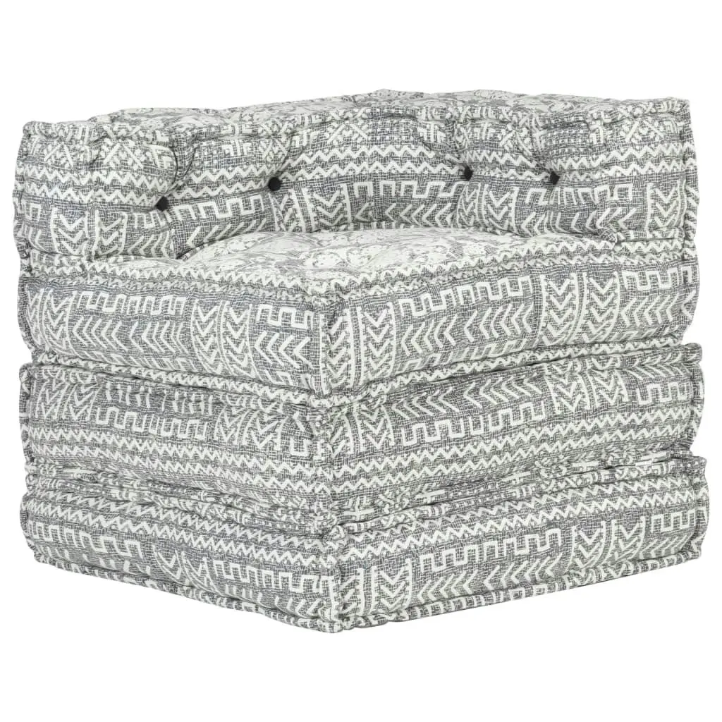 Modular Pouffe Light Grey Fabric 287700