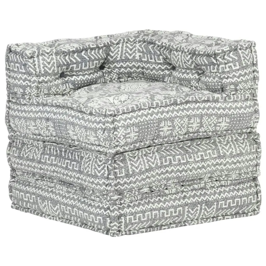 Modular Pouffe Light Grey Fabric 287700