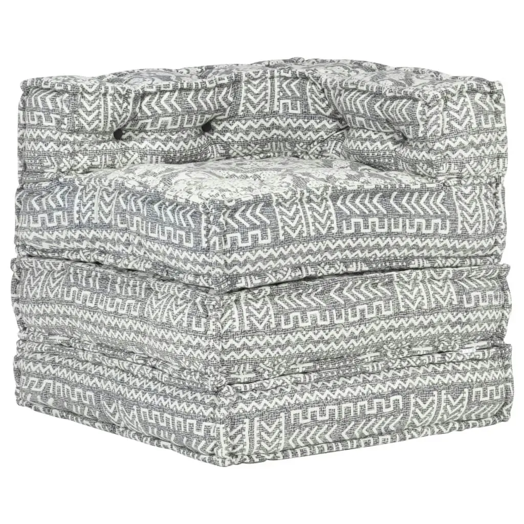 Modular Pouffe Light Grey Fabric 287700