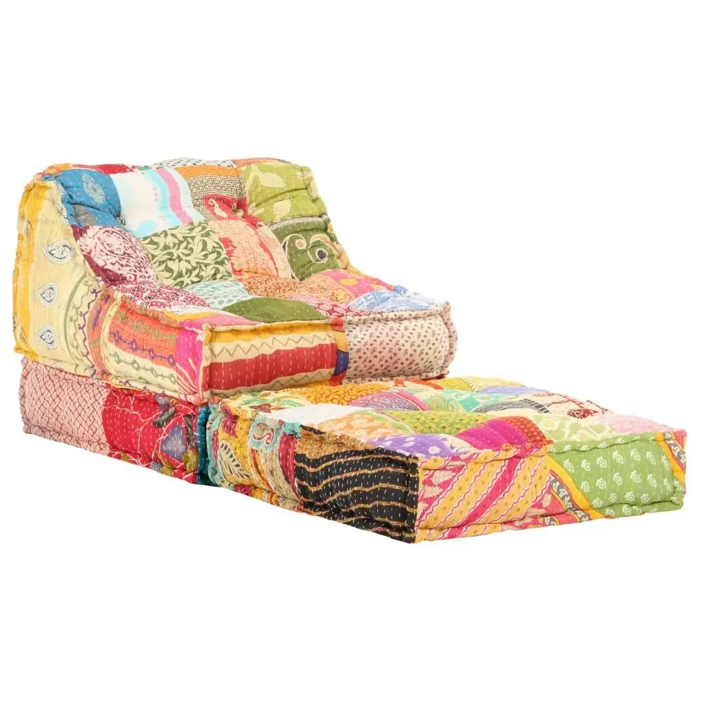 Modular Pouffe Patchwork Fabric 287712