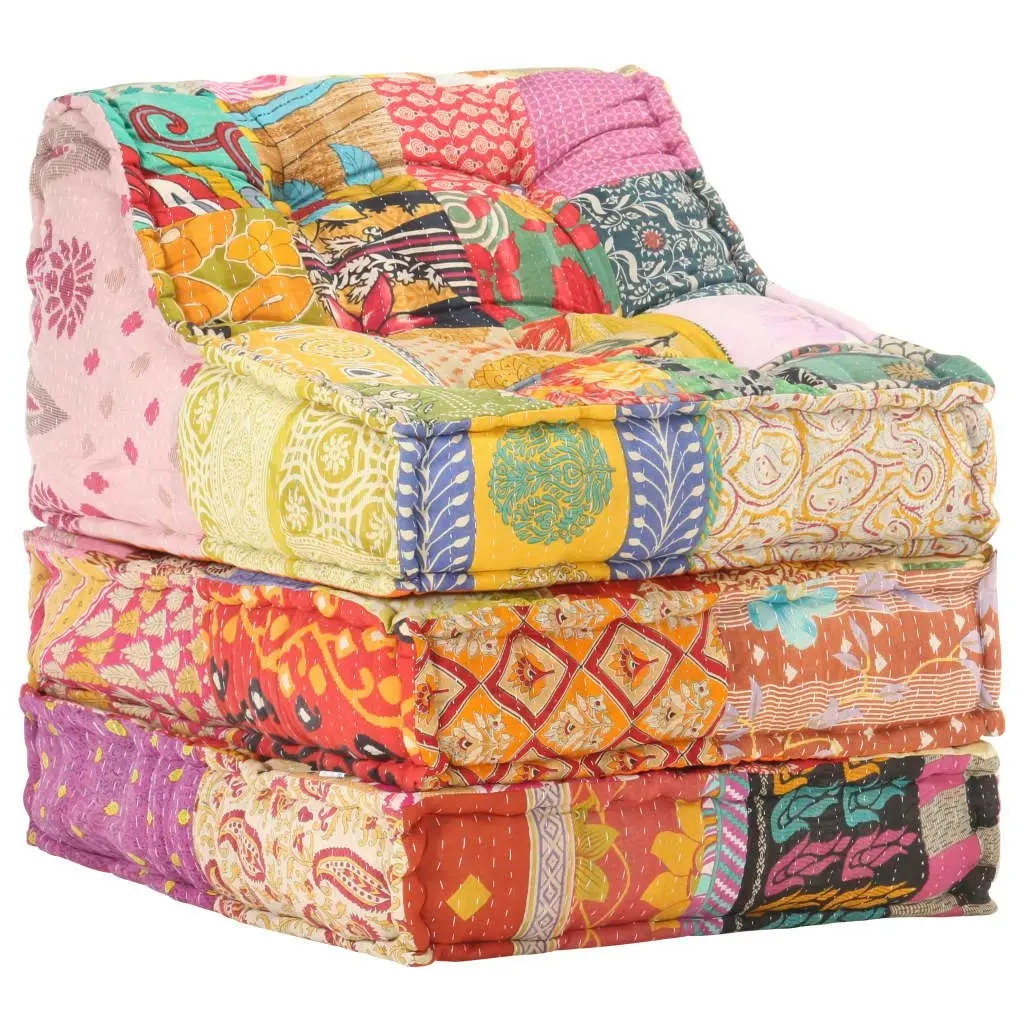 Modular Pouffe Patchwork Fabric 287712