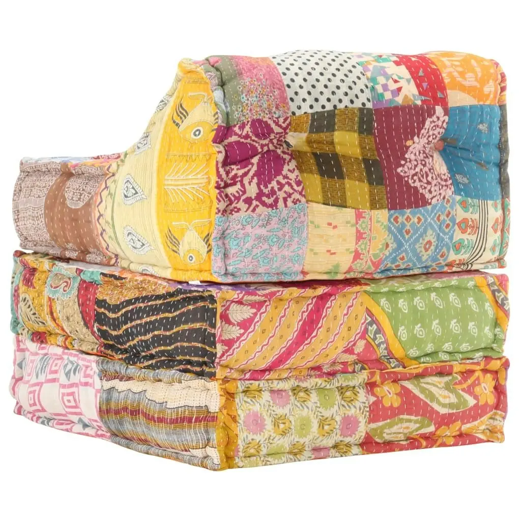 Modular Pouffe Patchwork Fabric 287712