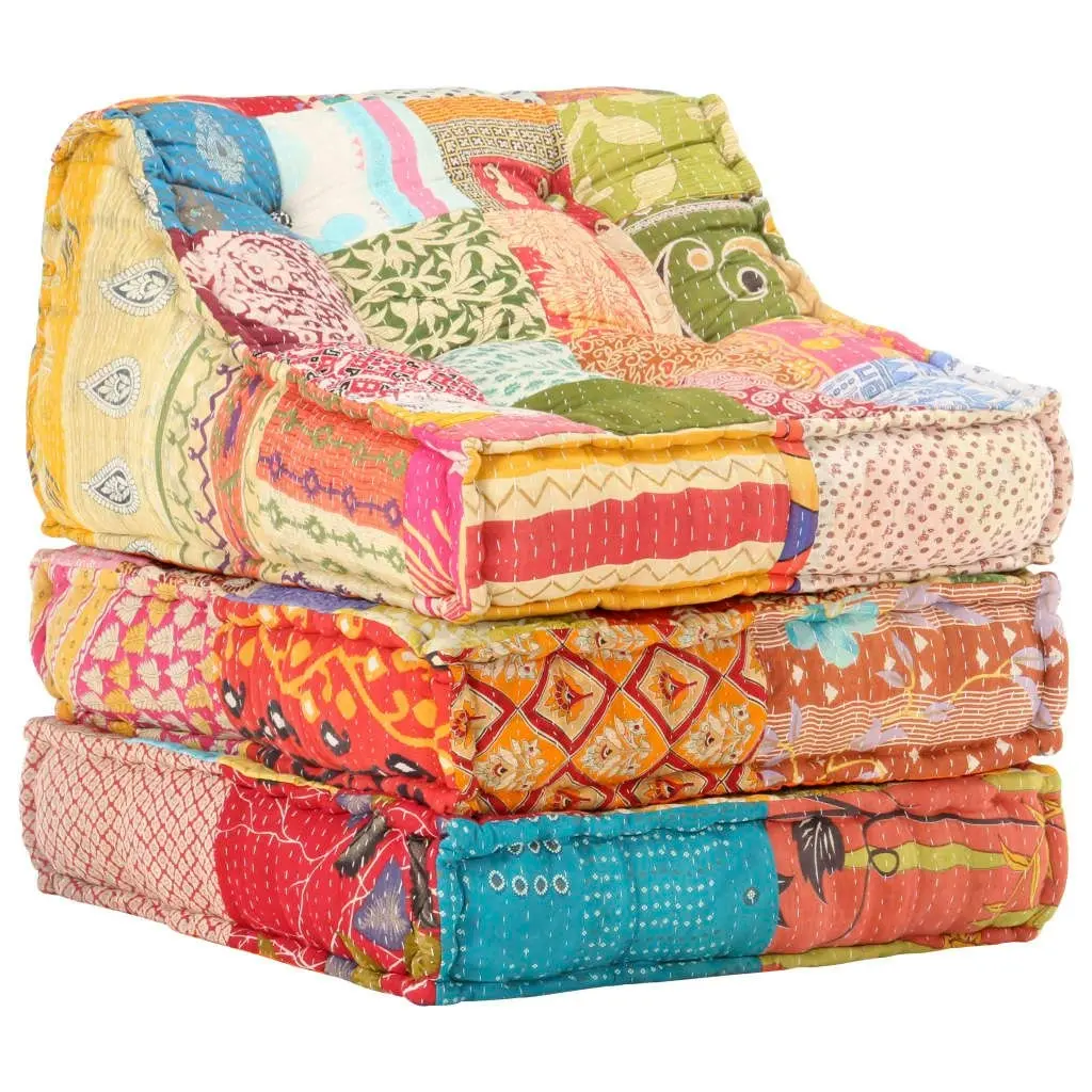 Modular Pouffe Patchwork Fabric 287712