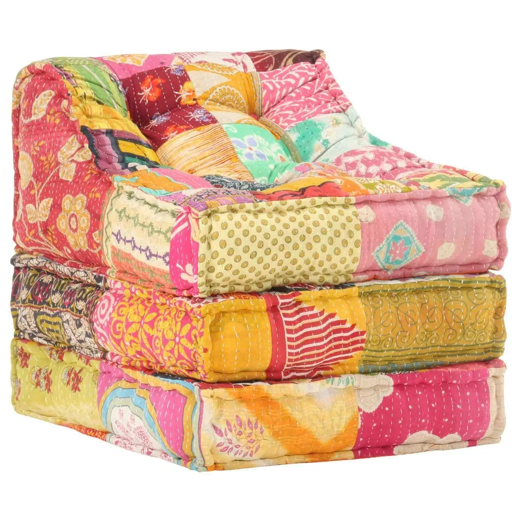 Modular Pouffe Patchwork Fabric 287712