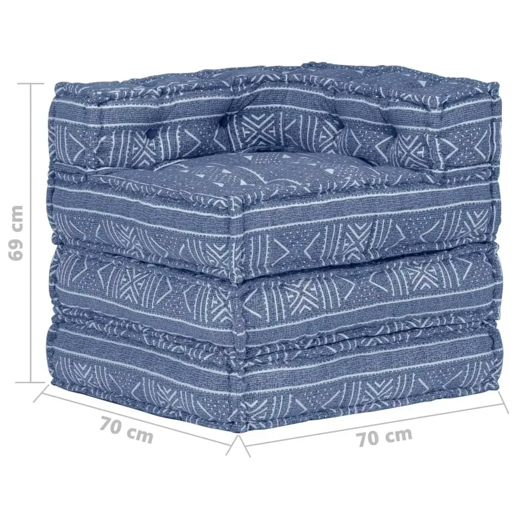 Modular Pouffe Indigo Fabric 287701