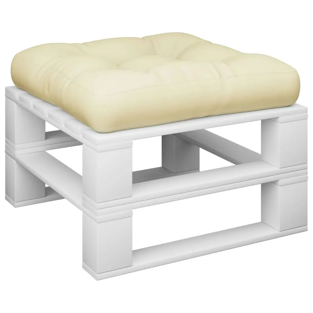 Pallet Cushion Cream 50x50x12 cm Fabric 314369