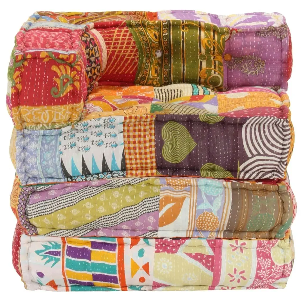 Modular Pouffe Patchwork Fabric 287697