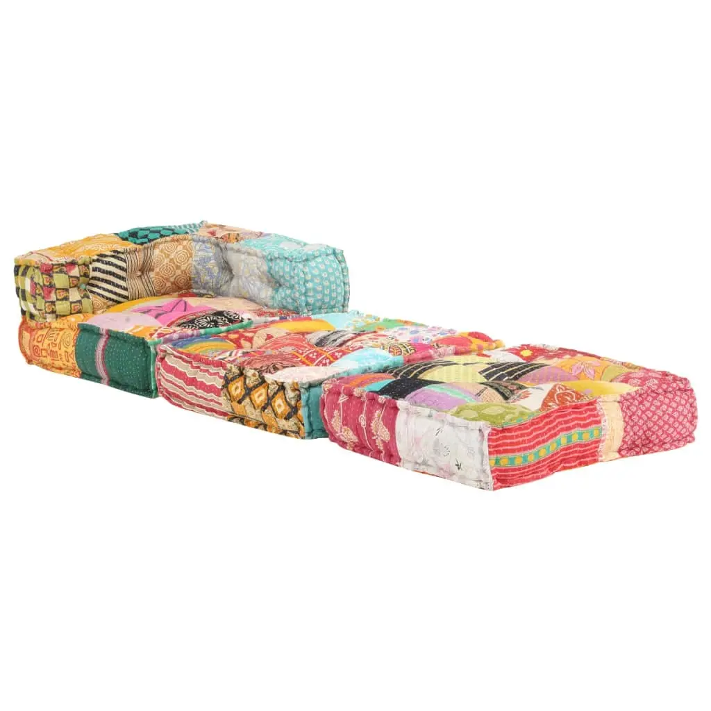 Modular Pouffe Patchwork Fabric 287697